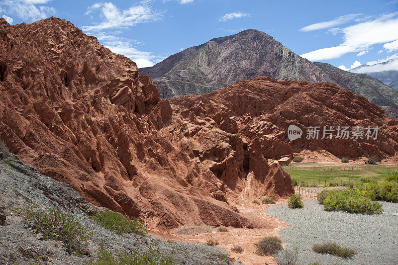 阿根廷山谷在Purmamarca的Quebrada de Humahuaca